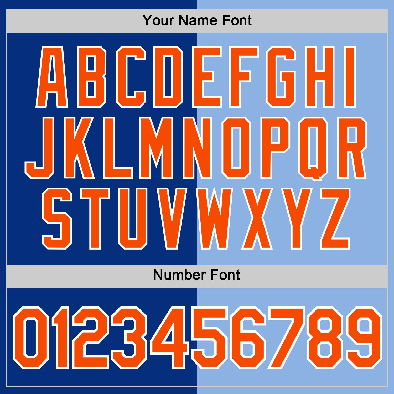 Custom Royal Orange-Light Blue Split Fashion Performance T-Shirt