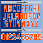 Custom Royal Orange-Light Blue Split Fashion Performance T-Shirt