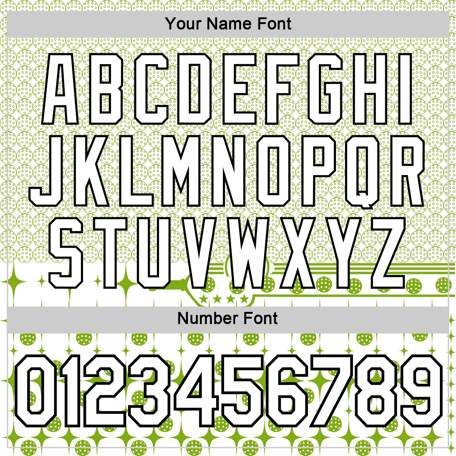 Custom Green White-Black 3D Pickleball Paddles Balls Performance T-Shirt