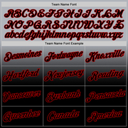 Custom Gray Black-Red Fade Fashion Performance T-Shirt