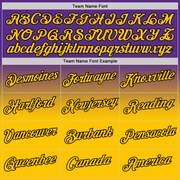 Custom Purple Yellow-Black Fade Fashion Performance T-Shirt