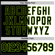 Custom Black White-Neon Green Split Fashion Performance T-Shirt