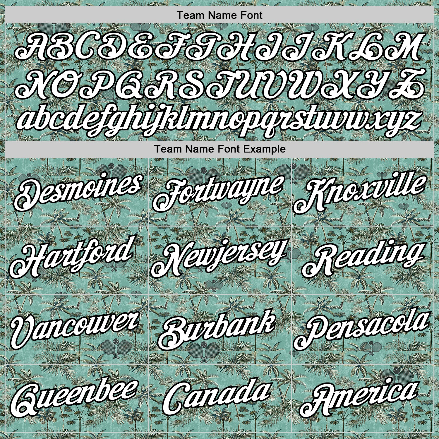 Custom Green White-Black 3D Pickleball Paddles Balls Tropical Palm Trees Performance T-Shirt