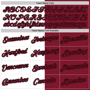 Custom Crimson White-Black Split Fashion Performance T-Shirt