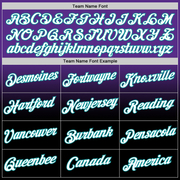 Custom Purple Black-Teal Fade Fashion Performance T-Shirt