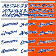 Custom Orange Royal-White Split Fashion Performance T-Shirt