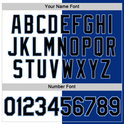 Custom Royal Black-Light Blue Split Fashion Performance T-Shirt