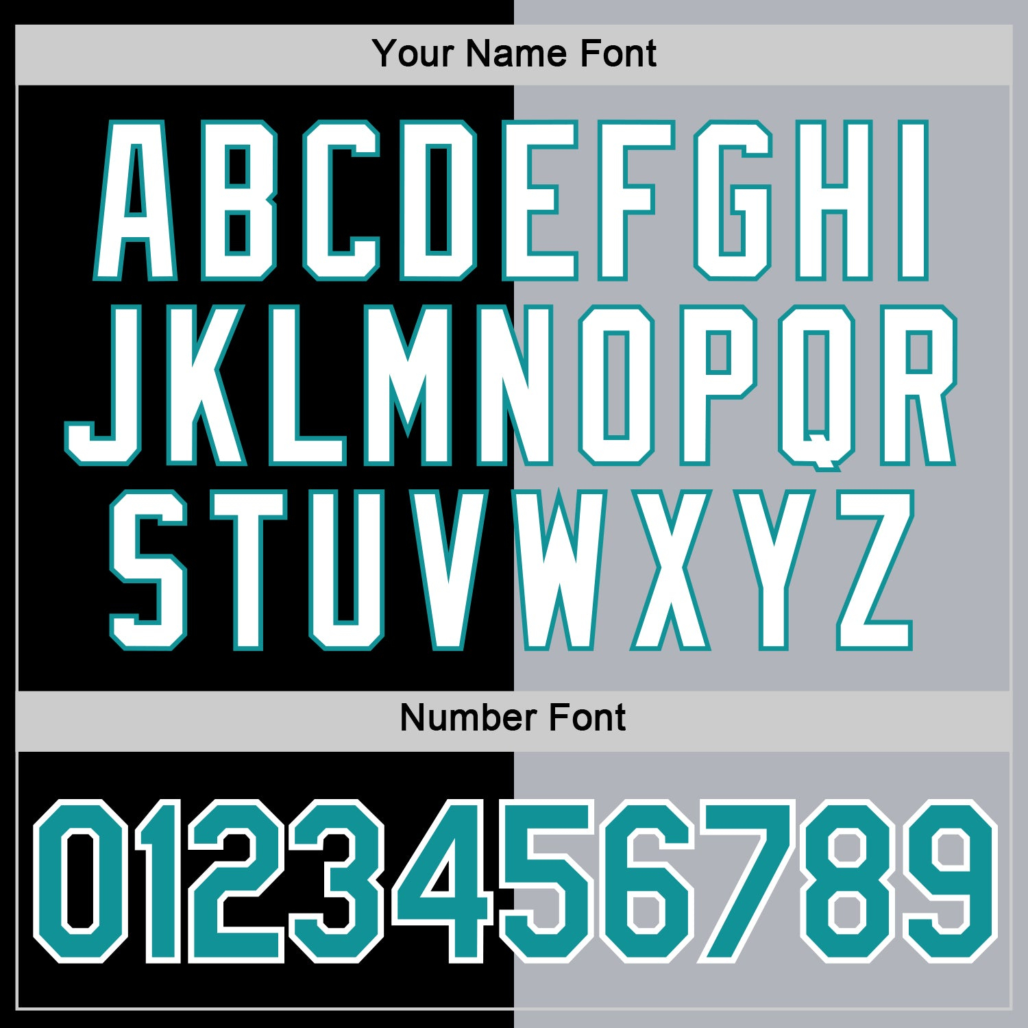 Custom Black Teal-Gray Split Fashion Performance T-Shirt