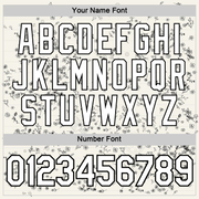 Custom Cream White-Black 3D Pickleball Paddles Balls Floral Performance T-Shirt