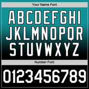 Custom Teal White-Black Fade Fashion Performance T-Shirt