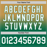 Custom Old Gold White-Kelly Green Fade Fashion Performance T-Shirt