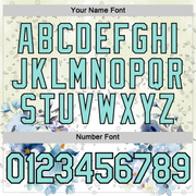 Custom White Ice Blue-Black 3D Pickleball Paddles Balls Floral Performance T-Shirt