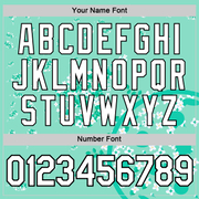 Custom Green White-Black 3D Pickleball Paddles Balls Floral Performance T-Shirt