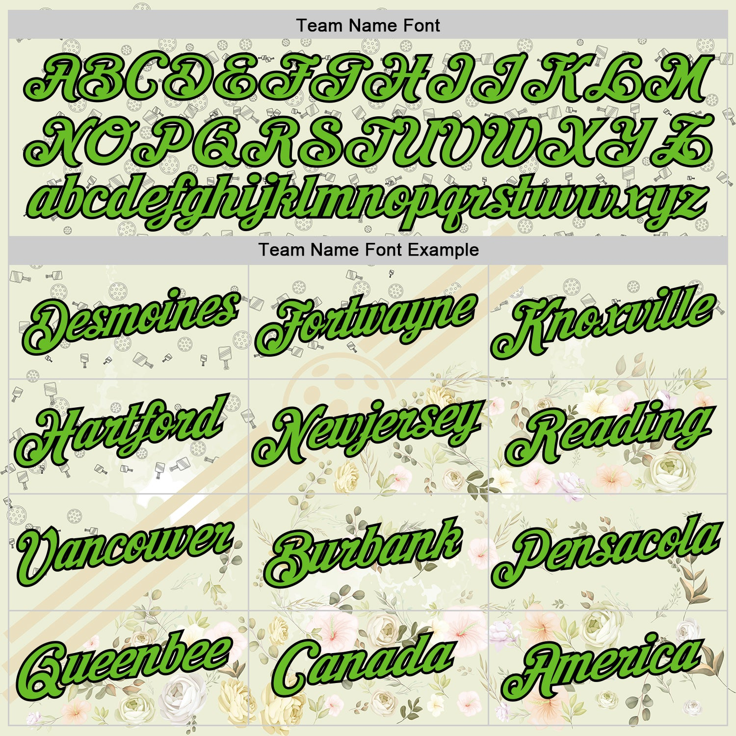 Custom Cream Aurora Green-Black 3D Pickleball Paddles Balls Floral Performance T-Shirt