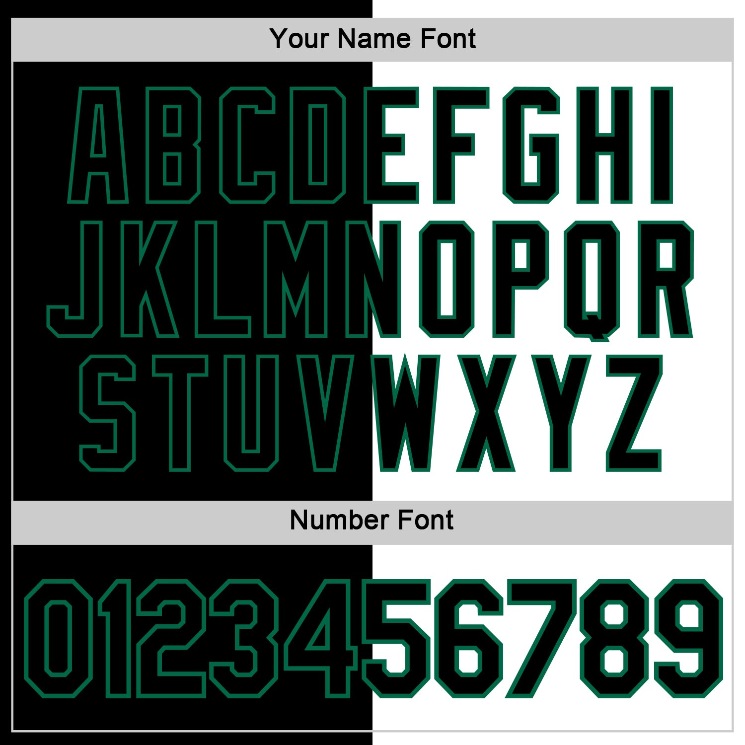 Custom Black White-Kelly Green Split Fashion Performance T-Shirt