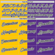 Custom Purple Black-Yellow Split Fashion Performance T-Shirt