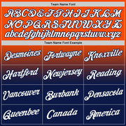 Custom Orange White-Navy Fade Fashion Performance T-Shirt