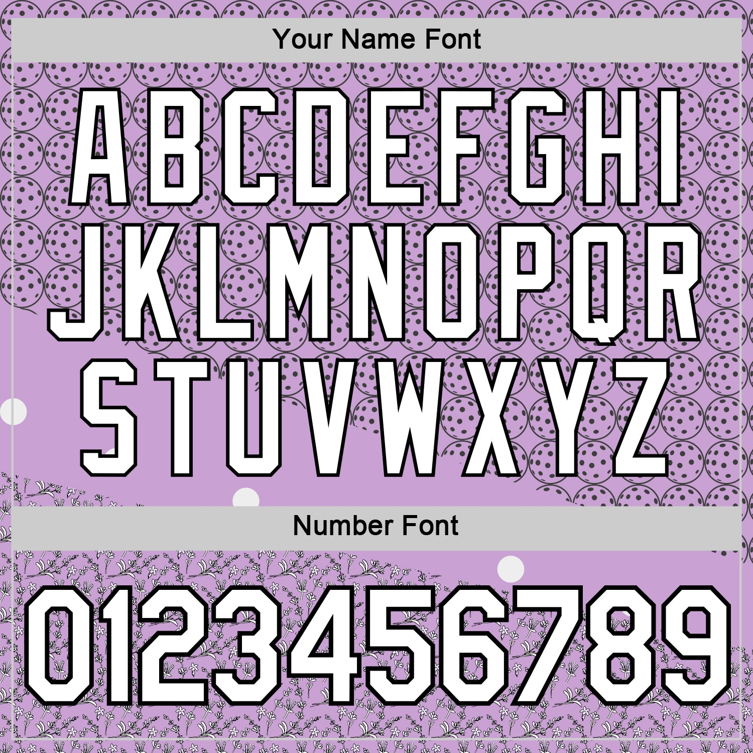 Custom Light Purple White-Black 3D Pickleball Balls Floral Performance T-Shirt