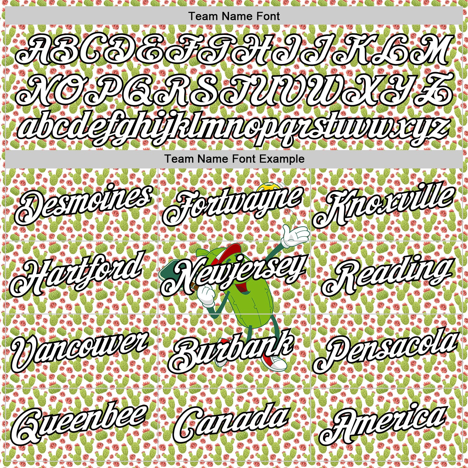 Custom White Black 3D Pickleball Paddles Balls Cactus Performance T-Shirt