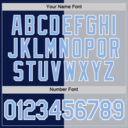 Custom Navy Light Blue-Gray Split Fashion Performance T-Shirt