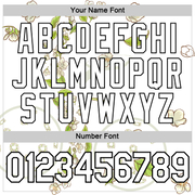 Custom White Black 3D Pickleball Paddles Balls Floral Performance T-Shirt