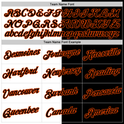 Custom Black White-Orange Split Fashion Performance T-Shirt