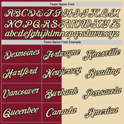 Custom Cream Crimson-Black Split Fashion Performance T-Shirt