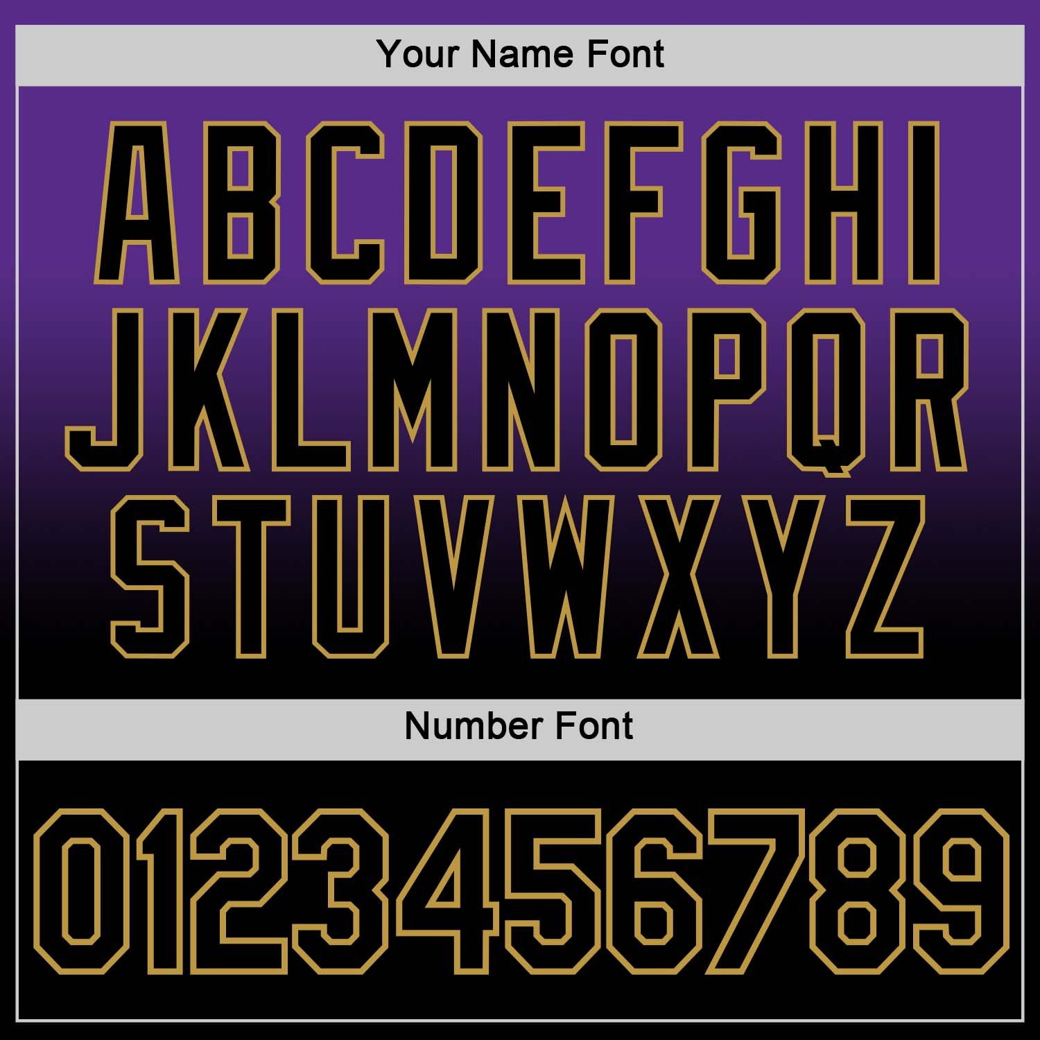 Custom Purple Black-Old Gold Fade Fashion Performance T-Shirt