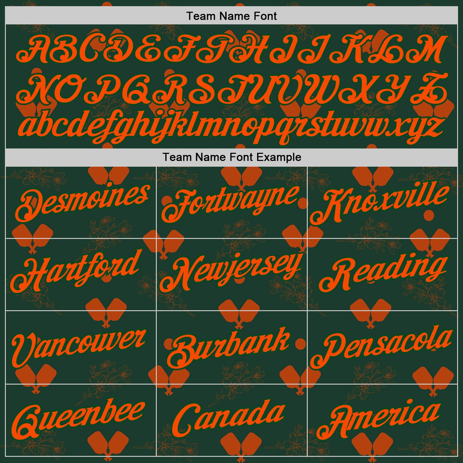 Custom Green Orange 3D Pickleball Paddles Balls Floral Performance T-Shirt