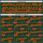 Custom Green Orange 3D Pickleball Paddles Balls Floral Performance T-Shirt