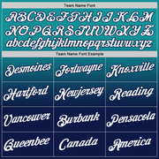 Custom Teal White-Navy Fade Fashion Performance T-Shirt