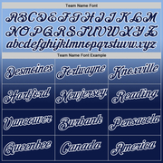 Custom Light Blue Navy-White Fade Fashion Performance T-Shirt