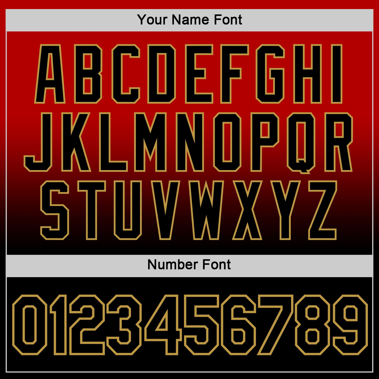 Custom Red Black-Old Gold Fade Fashion Performance T-Shirt