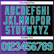 Custom Black Teal-Purple Split Fashion Performance T-Shirt