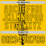 Custom Yellow Black 3D Pickleball Paddles Balls Performance T-Shirt