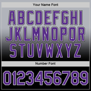 Custom Gray Purple-Black Fade Fashion Performance T-Shirt