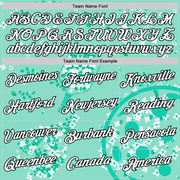 Custom Green White-Black 3D Pickleball Paddles Balls Floral Performance T-Shirt