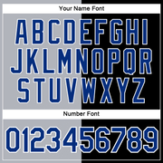 Custom Black Royal-Gray Split Fashion Performance T-Shirt