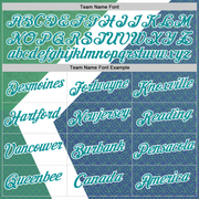 Custom Green Teal Blue-White 3D Pickleball Paddles Balls Performance T-Shirt