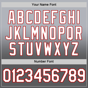 Custom Gray Steel Gray-Red Fade Fashion Performance T-Shirt