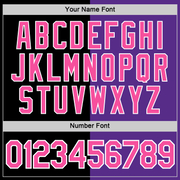 Custom Black Pink-Purple Split Fashion Performance T-Shirt