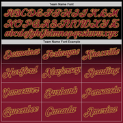 Custom Black Crimson-Old Gold Fade Fashion Performance T-Shirt