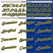 Custom Royal White-Yellow Split Fashion Performance T-Shirt