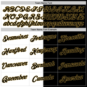 Custom Black White-Old Gold Split Fashion Performance T-Shirt