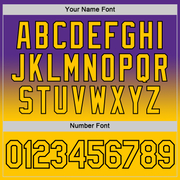 Custom Purple Yellow-Black Fade Fashion Performance T-Shirt