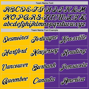 Custom Purple Black-Yellow Split Fashion Performance T-Shirt