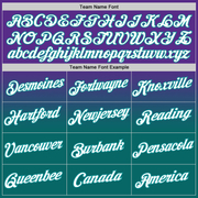 Custom Purple White-Teal Fade Fashion Performance T-Shirt