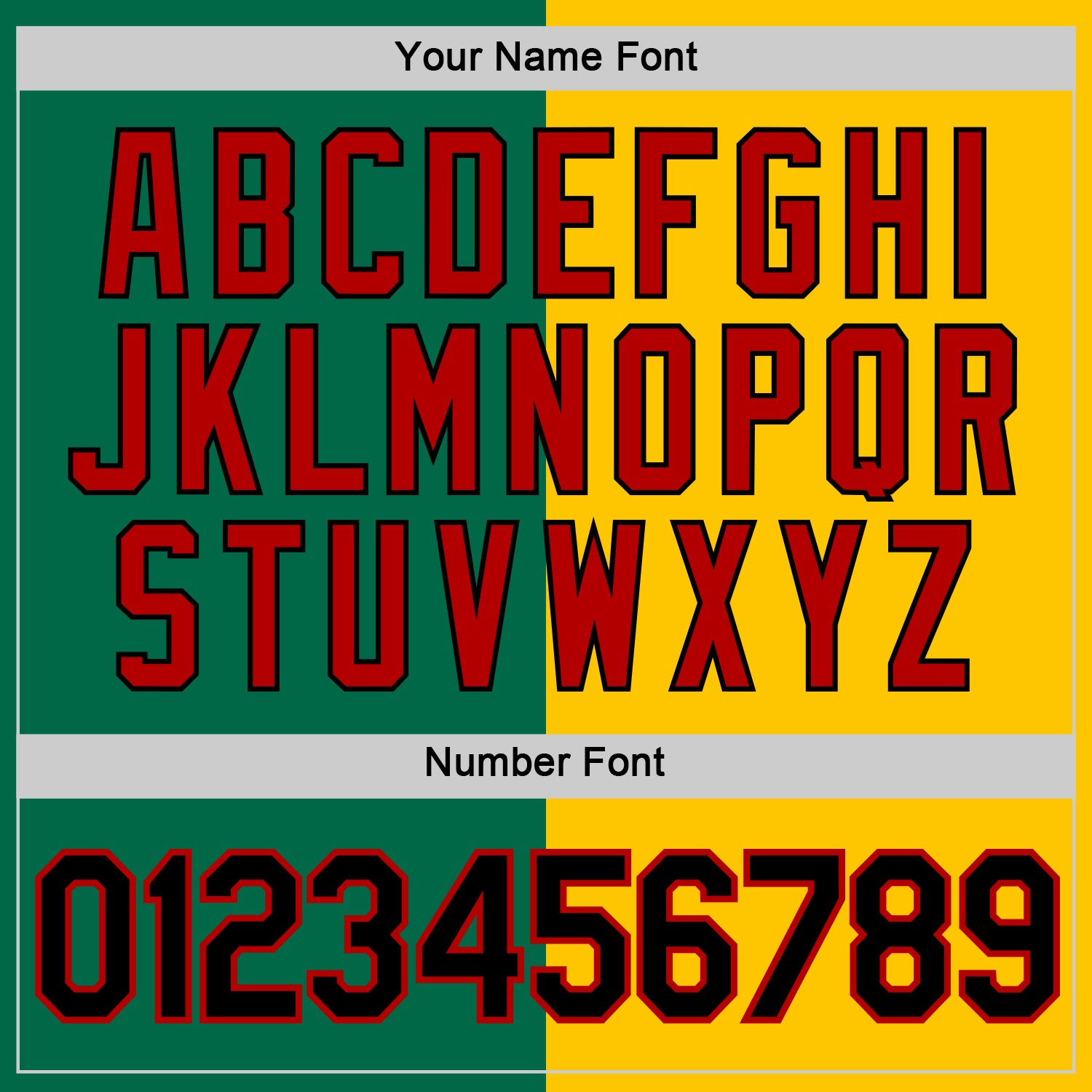 Custom Kelly Green Black Yellow-Red Split Fashion Performance T-Shirt