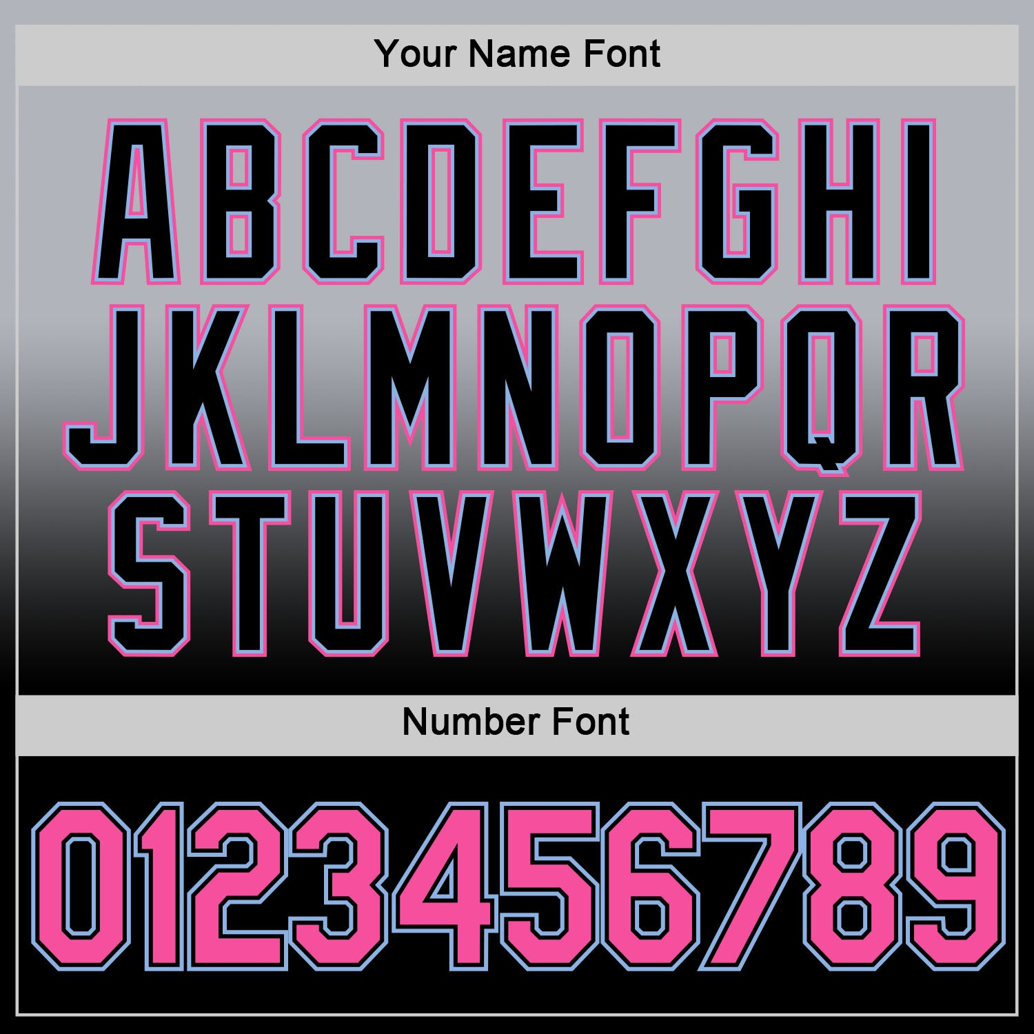 Custom Gray Pink Black-Light Blue Fade Fashion Performance T-Shirt