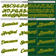 Custom Green White-Yellow Split Fashion Performance T-Shirt